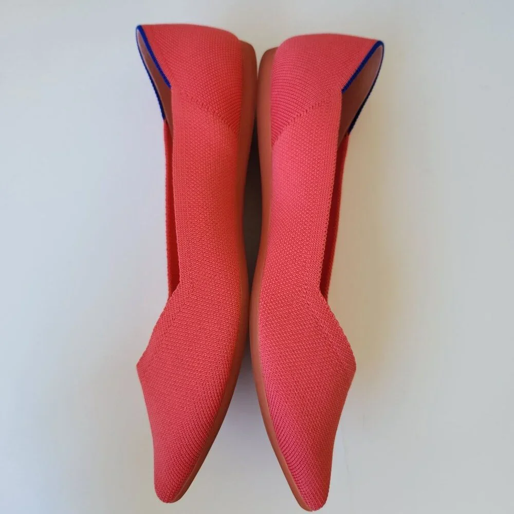 Rothys The Point Flats Tropical Punch Coral Soft Comfy Cute Preppy Office 9.5 - Picture 7 of 9
